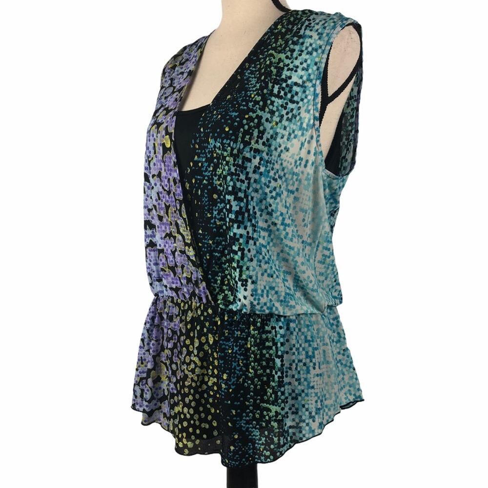 Style & Co multicolored sleeveless  tunic tank large